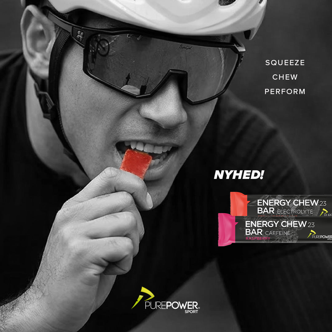 Energy Chew Bar Koffein Hindbær 30 g