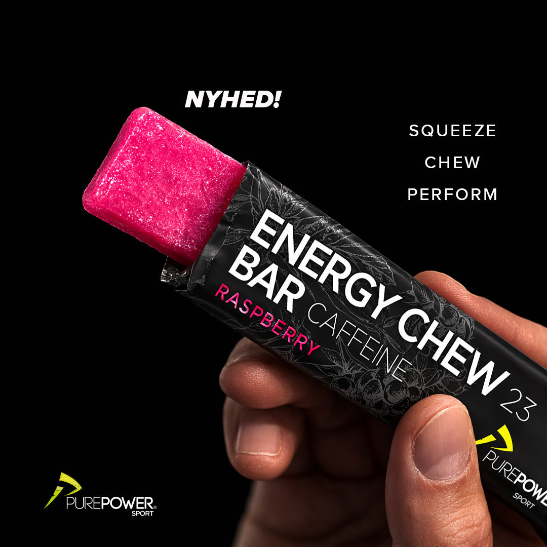 Energy Chew Bar Koffein Hindbær 30 g