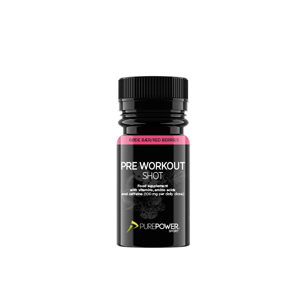 Pre Workout Shot (PWO) Røde bær 60 ml