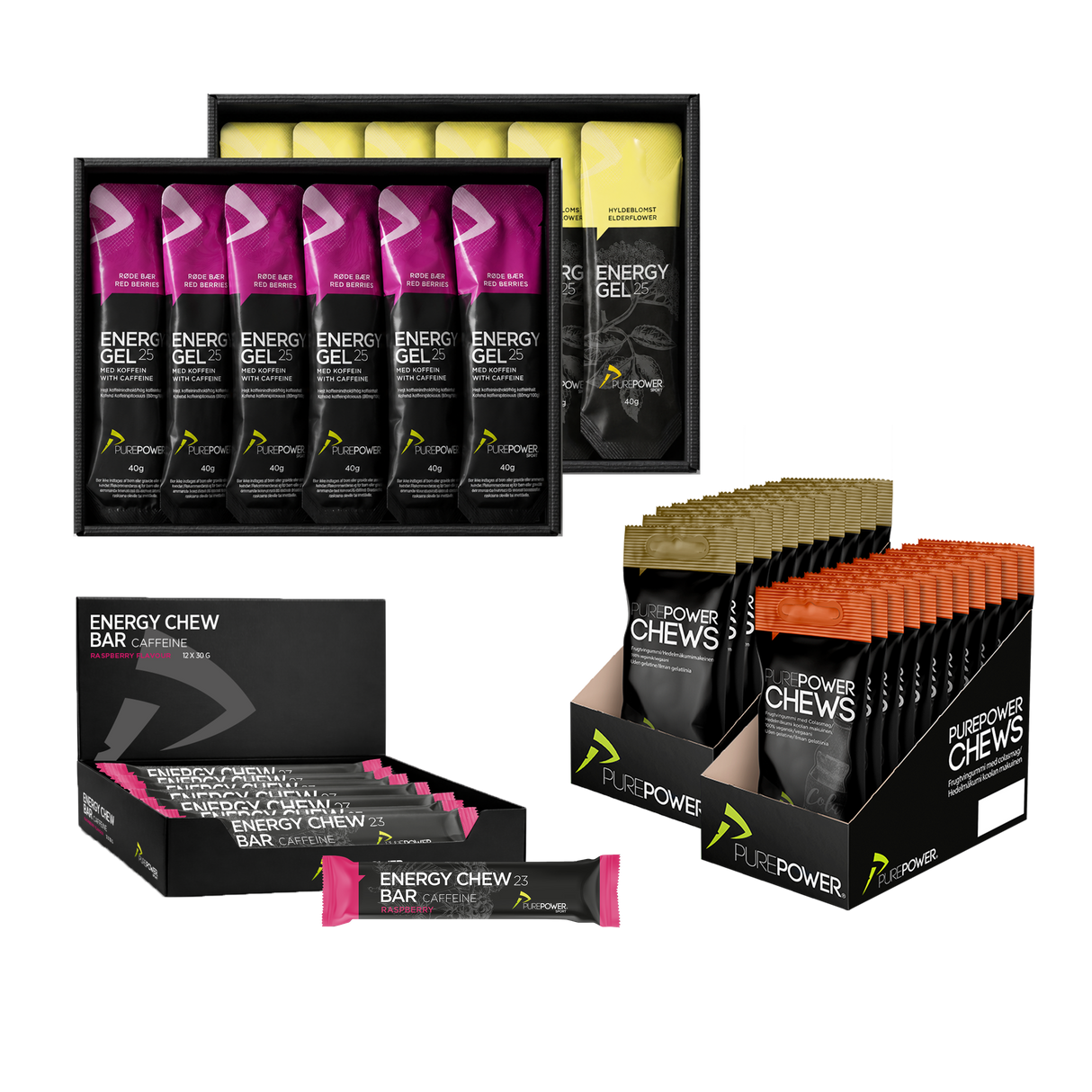 Energy Gels og Chews - mix 5