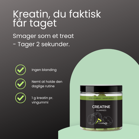 Creatine Gummies Sour Apple 5 x 60 stk.