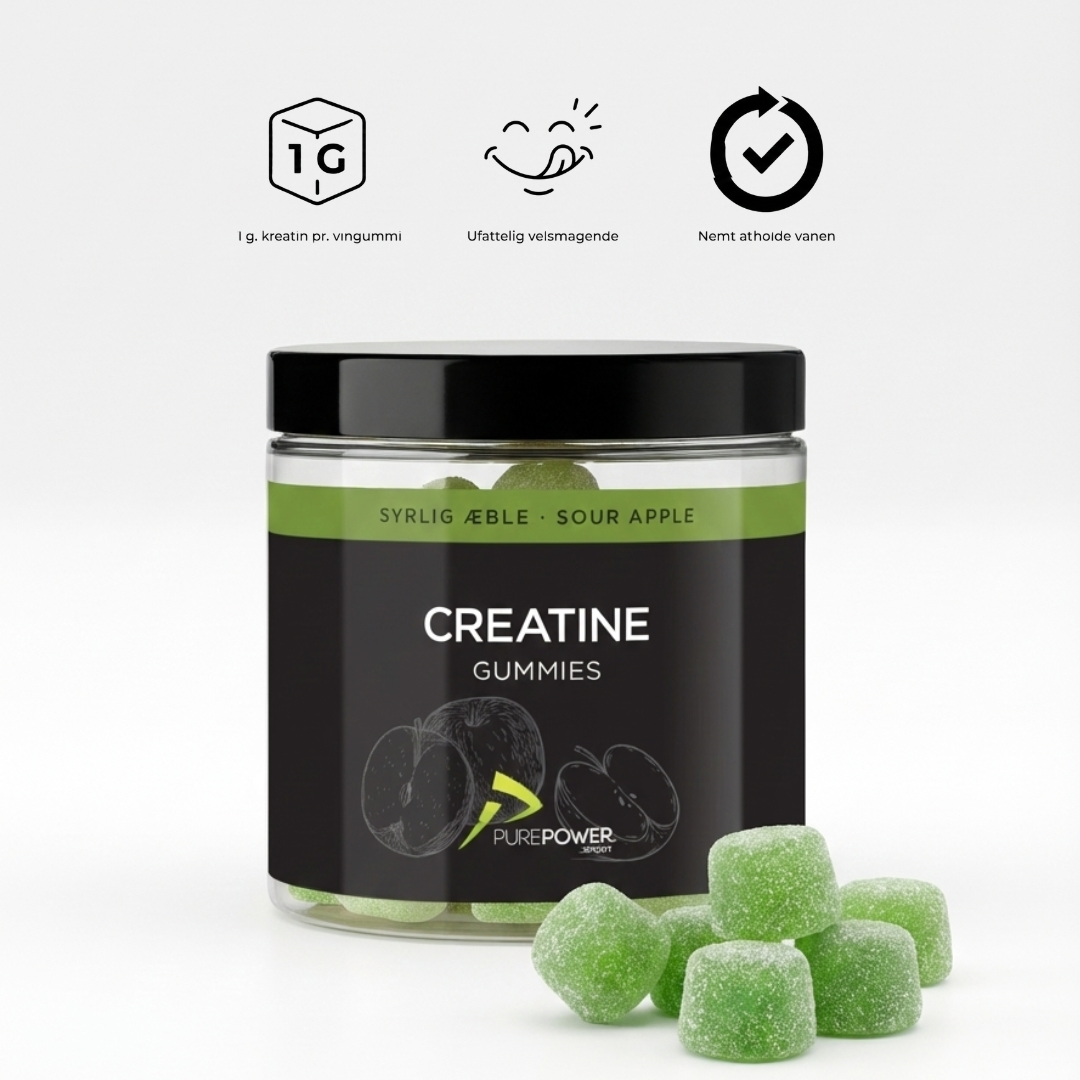 Creatine Gummies Sour Apple 60 stk.