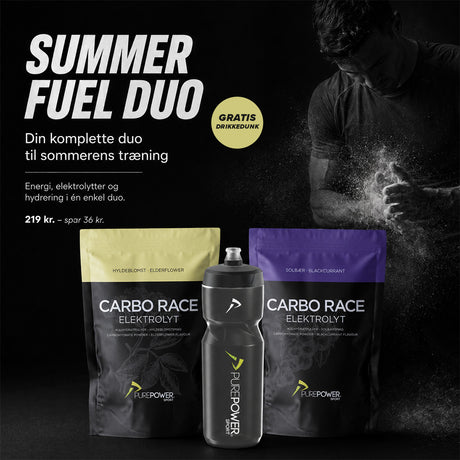 Summer Fuel Duo – 2 kg energipulver + gratis 800 ml drikkedunk