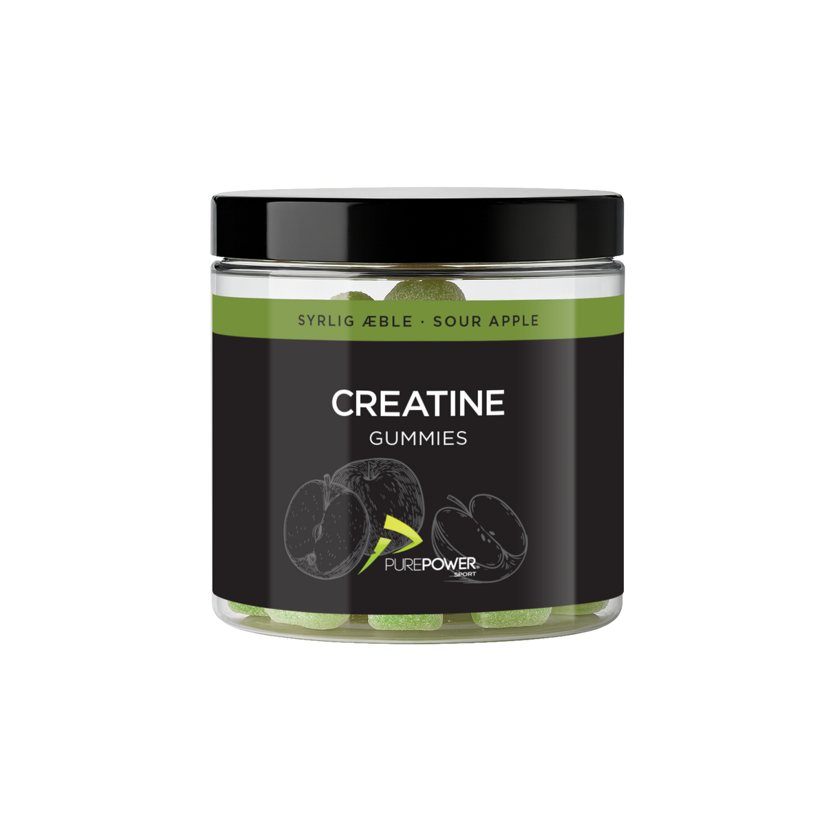 Creatine Gummies Sour Apple 5 x 60 stk.
