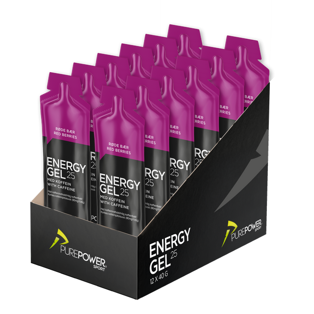 Energy Gel Koffein Røde Bær 12 x 40 g