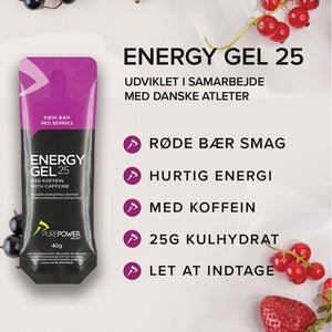 Energy Gel 25 Koffein Røde Bær 40 g