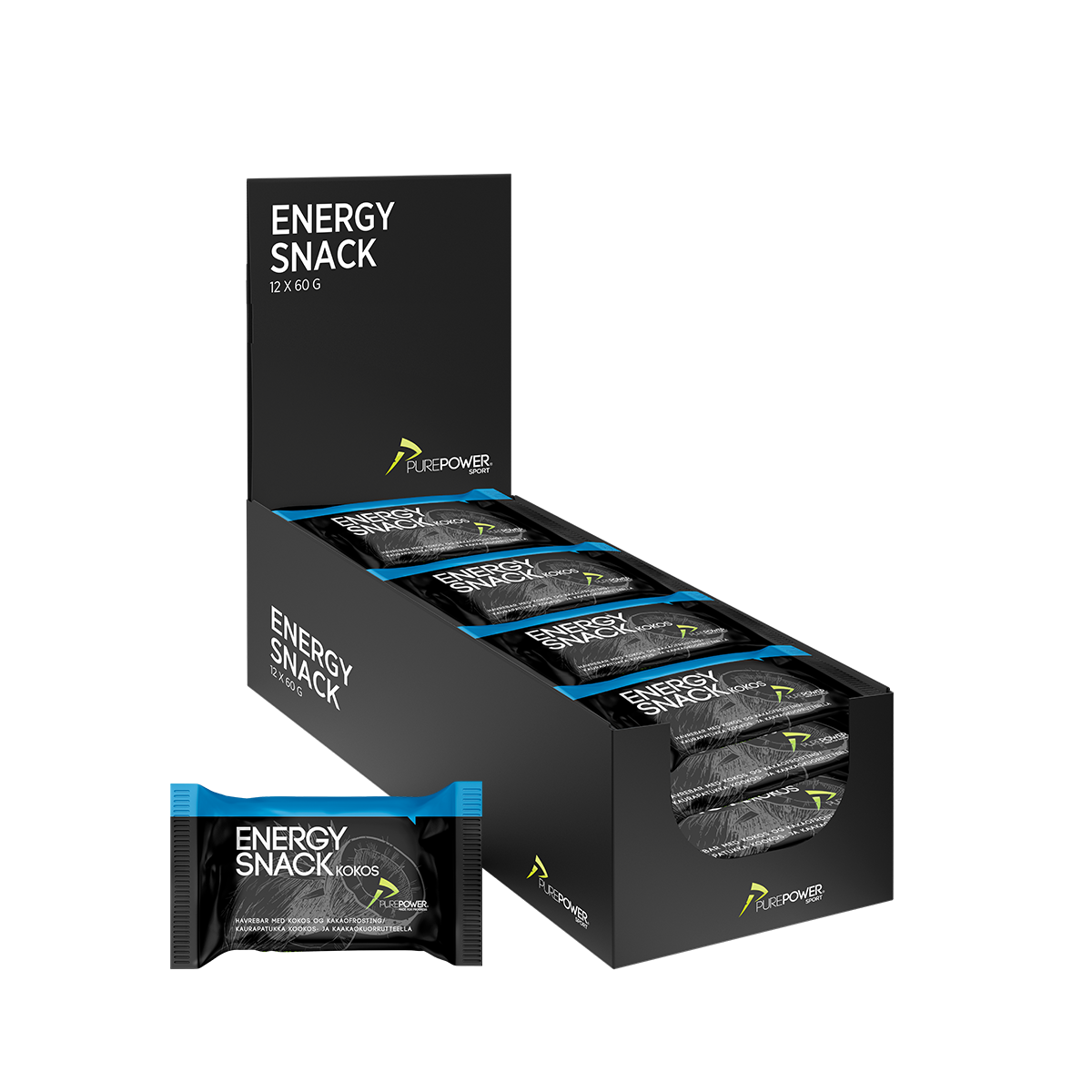 Energy Snack Kokos 12x60 g Bedst før 20/7-24