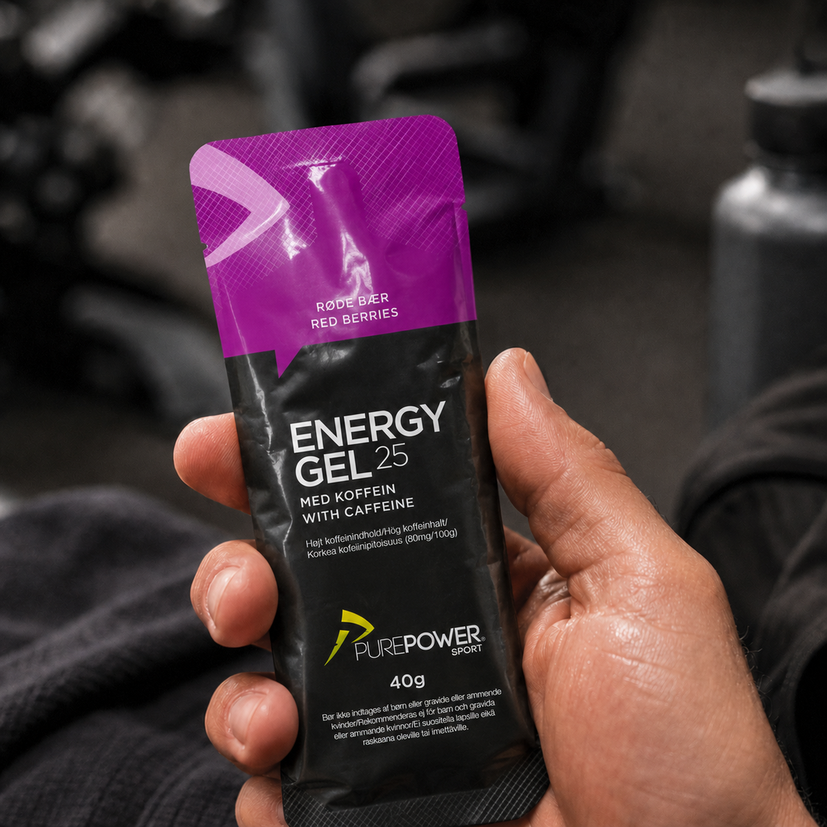 Energy Gel 25 Koffein Røde Bær 40 g