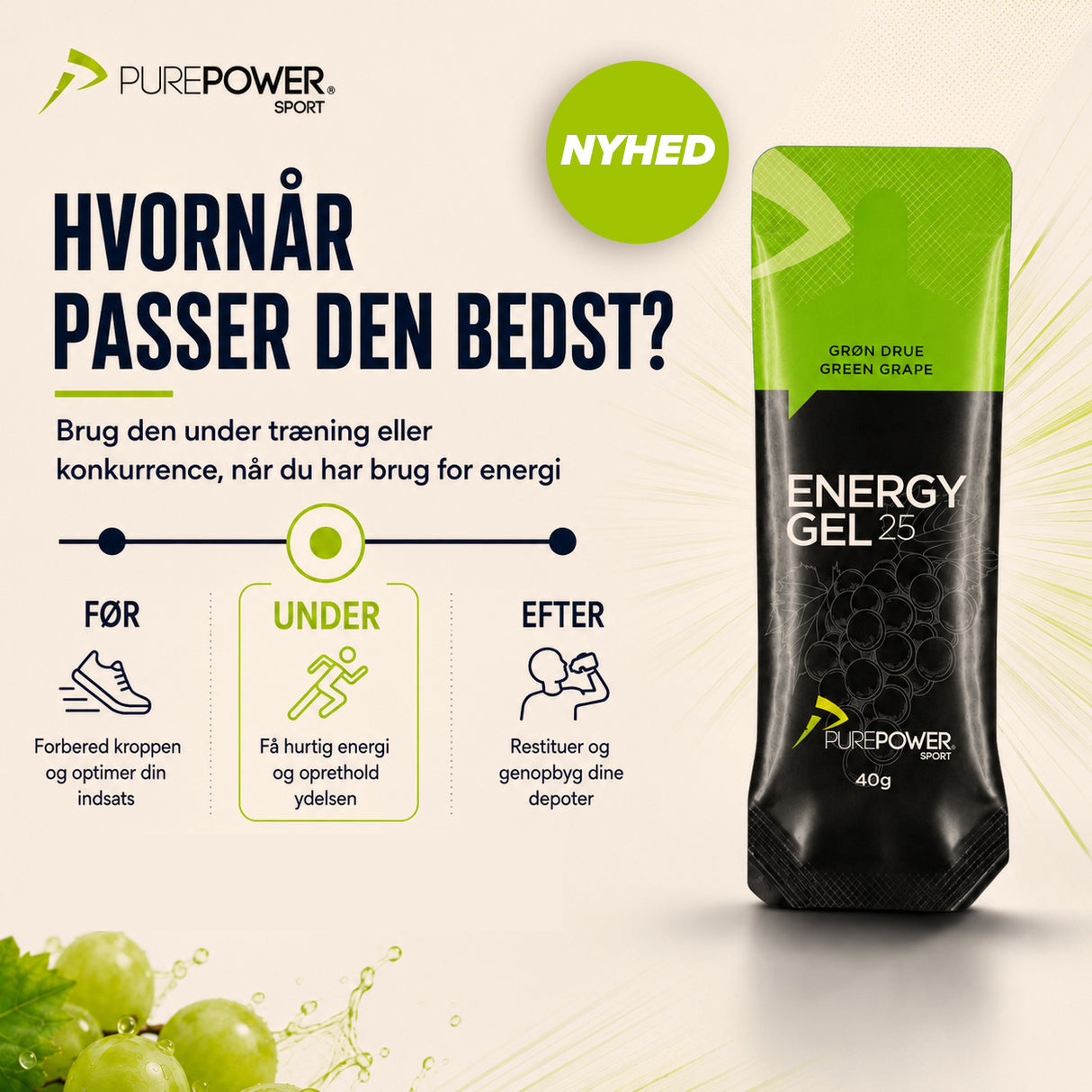 Energy Gel Grøn Drue