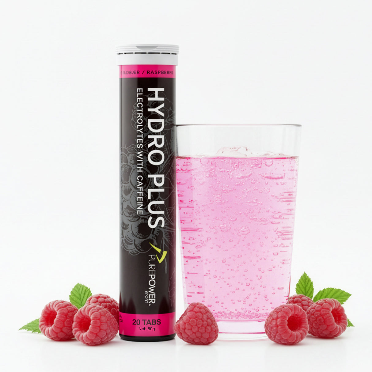 Hydro Plus hindbær 20 tabs