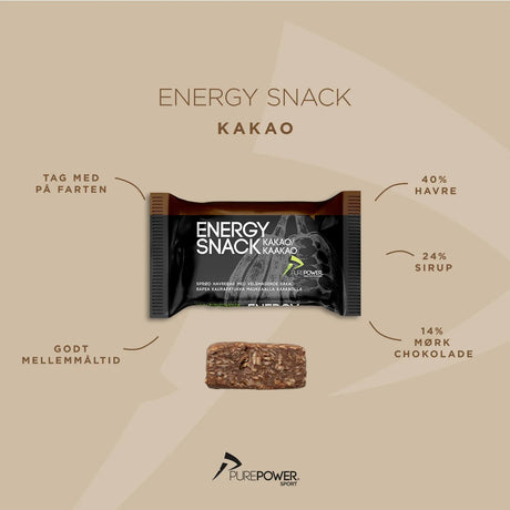 Energy Snack Kakao 12x60 g - bedst før 20/7-24