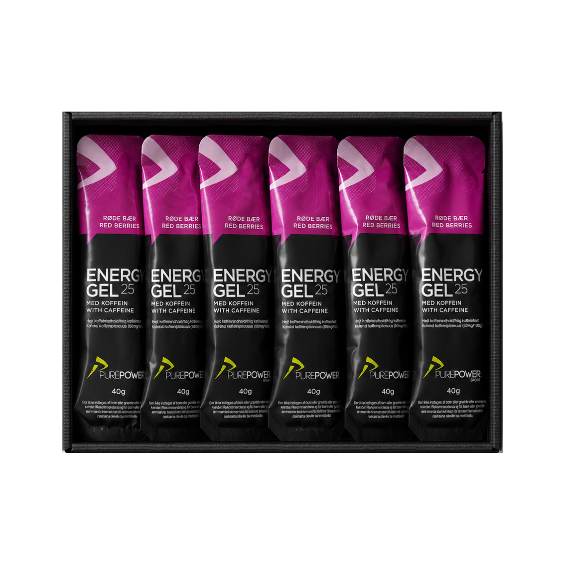 Energy Gel Koffein Røde Bær 12 x 40 g