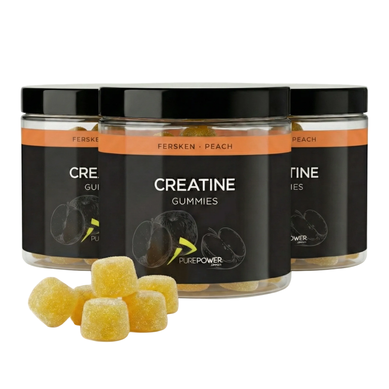 Creatine Gummies Fersken 3 x 60 stk.